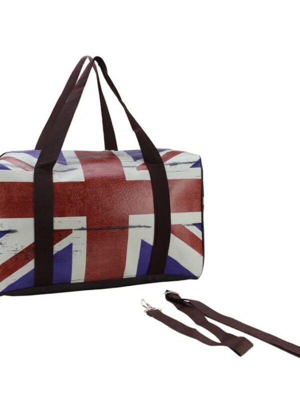 16" British Flag Travel Bag with Handles and Crossbody Strap