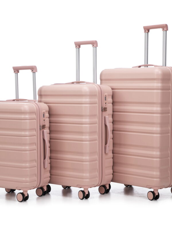 20"/24"/28" ABS Spinner Wheel Luggage, Carry on Suitcase, , TSA Combination Lock 3PCS Se