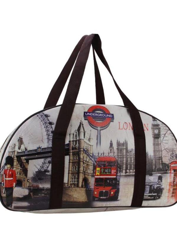 20" Decorative Vintage-Style London Highlights Travel Bag/Purse with Handles