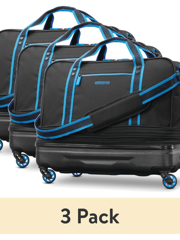 (3 pack) American Tourister Exo Hybrid Softside Rolling Duffel (Expandable)