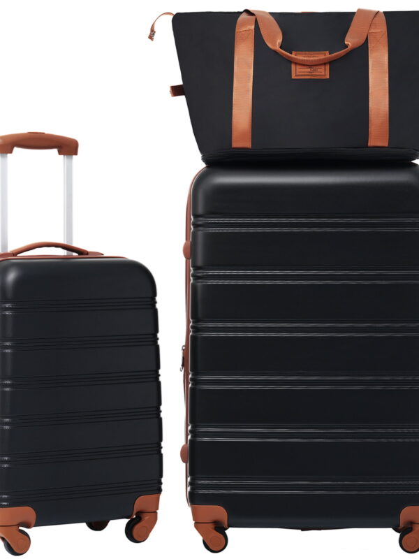 Hardshell Luggage Sets 2Pcs + Bag Spinner Suitcase with TSA Lock Lightweight Carry on Luggage 20" + 28"