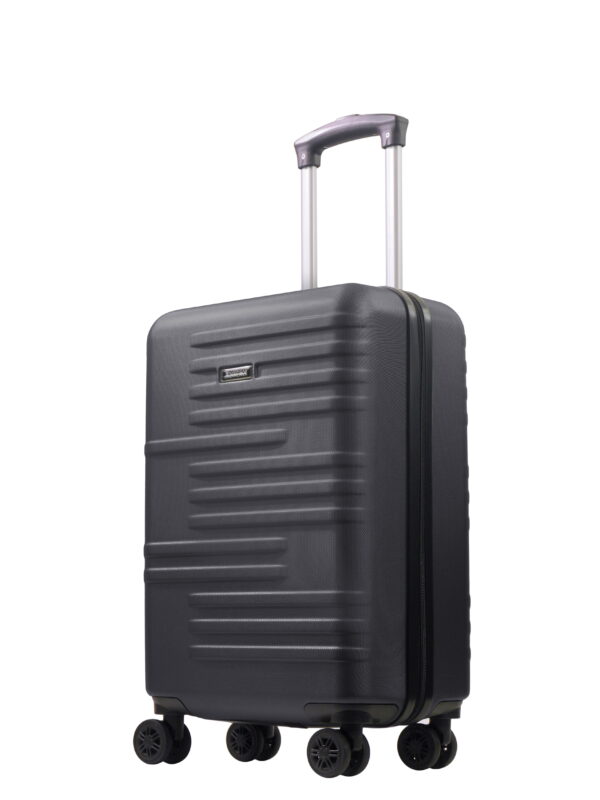 American Dreamliner 22.5 Inch Carry On Luggage, Hardshell Rolling Suitcase with Spinner Wheels, Black