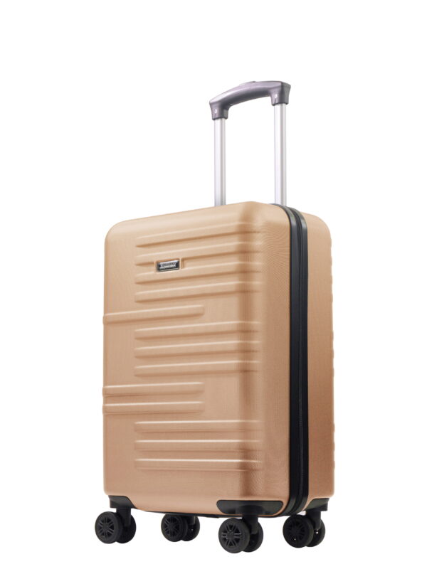 American Dreamliner 22.5 Inch Carry On Luggage, Hardshell Rolling Suitcase with Spinner Wheels, Rose Gold