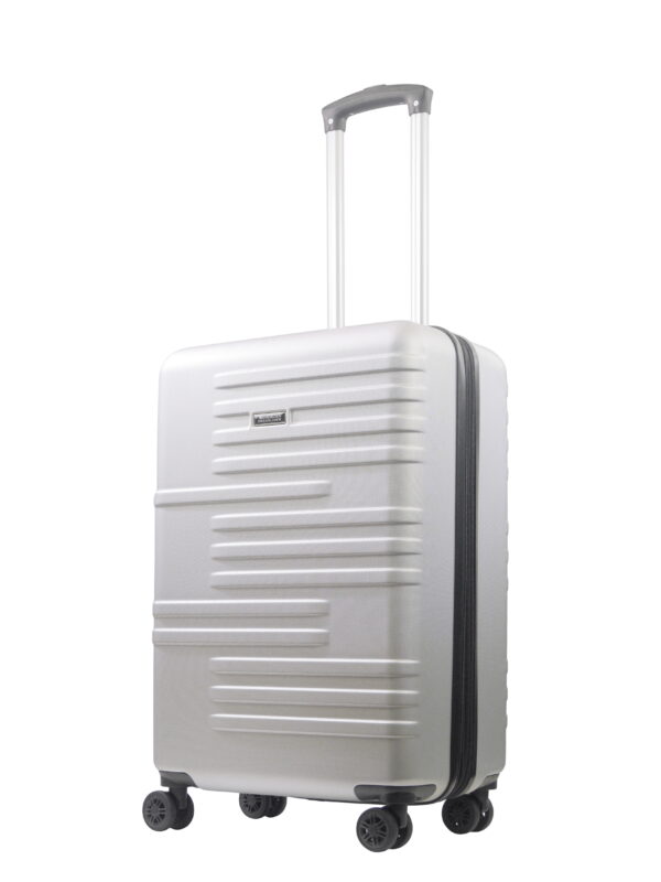 American Dreamliner 26.5 Inch Rolling Luggage, Hardshell Suitcase with Spinner Wheels, Silver Grey