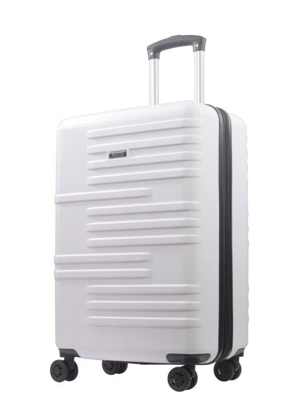 American Dreamliner 26.5 Inch Rolling Luggage, Hardshell Suitcase with Spinner Wheels, White