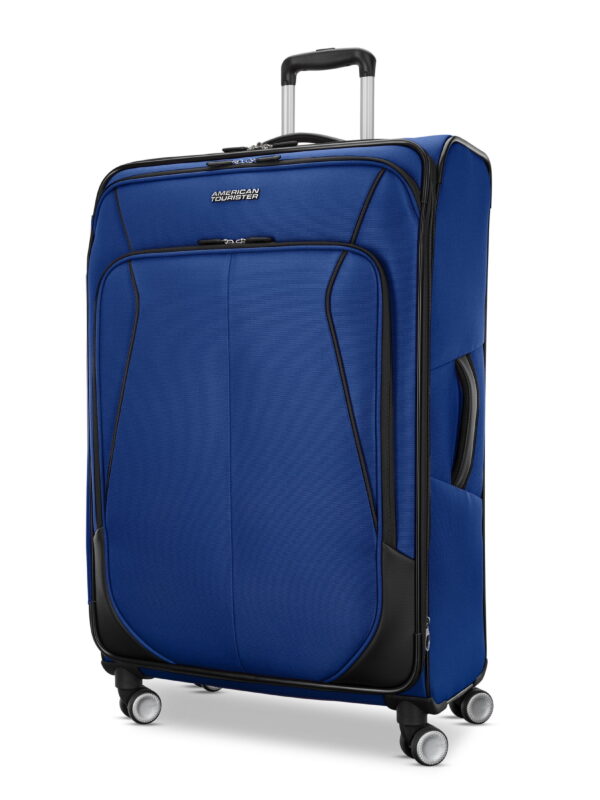 American Tourister 4 Kix 3.0 Softside Large Checked Spinner Suitcase - Sapphire Blue