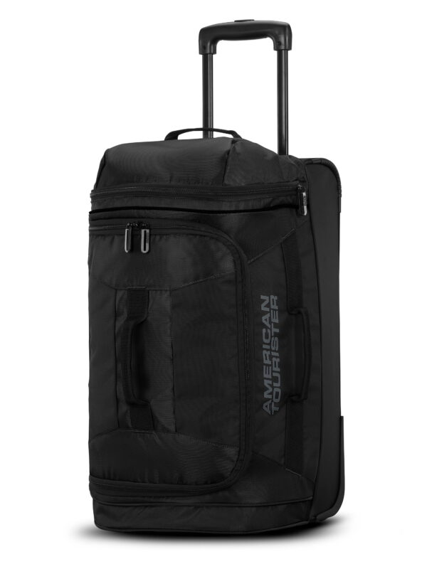 American Tourister Black 22-inch Carry on Wheeled Duffel Bag