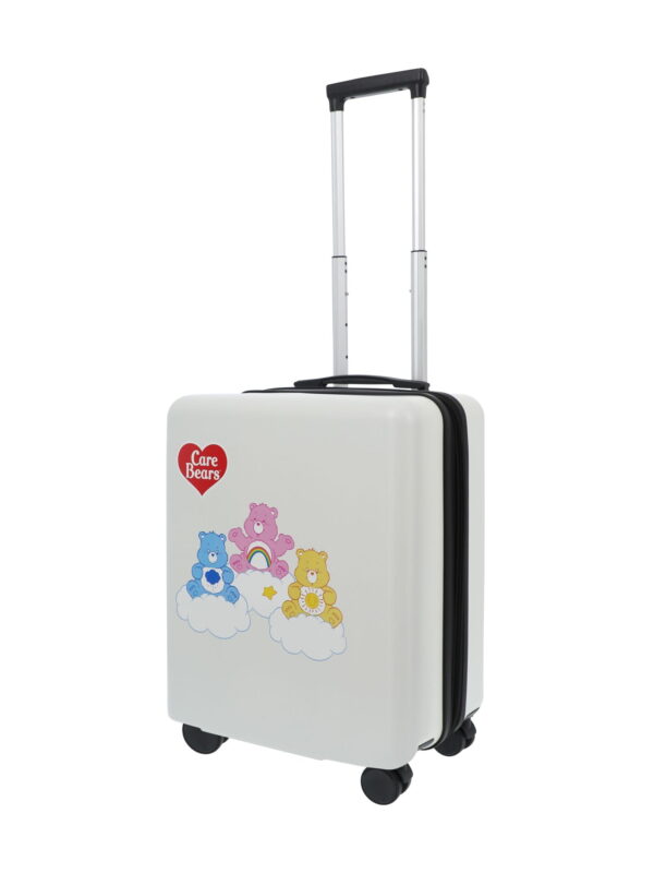 Care Bears 22.5 Inch Carry On Luggage, Cheer Bear, Funshine Bear, and Grumpy Bear Hardshell Rolling Suitcase with Spinner Wheels, White