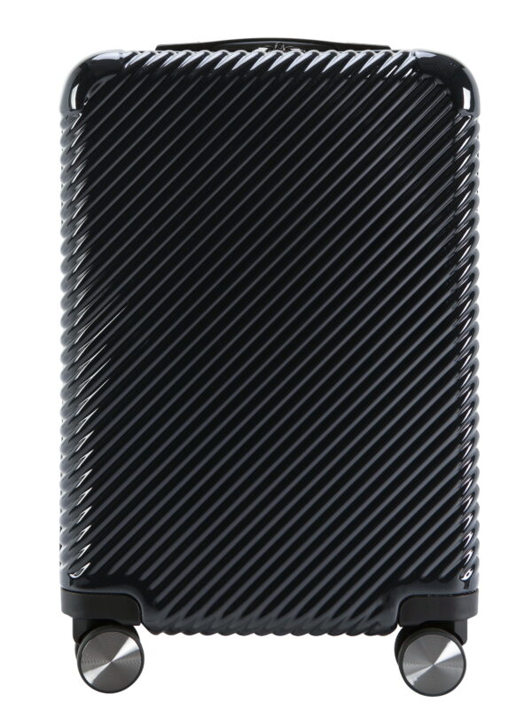 Ecotech Veer 20-inch Hardside Travel ABS Carry-on Luggage, Obsidian Black, All Ages