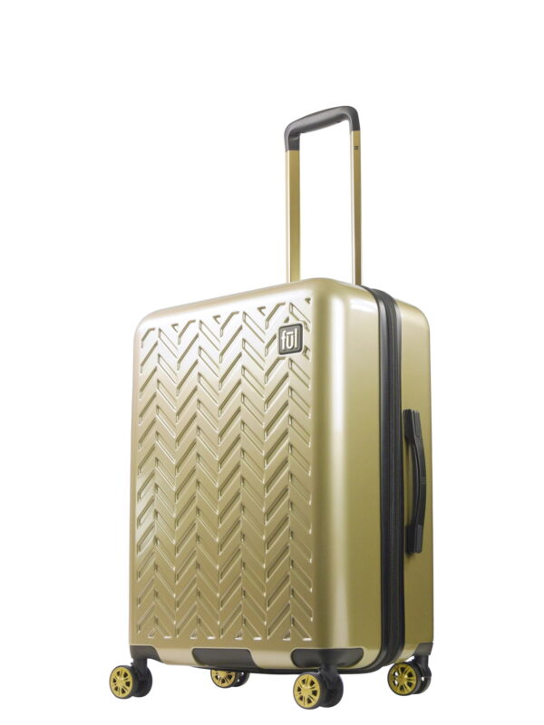 Grove 27 Inch Rolling Luggage, Hardshell Suitcase with Spinner Wheels, Gold