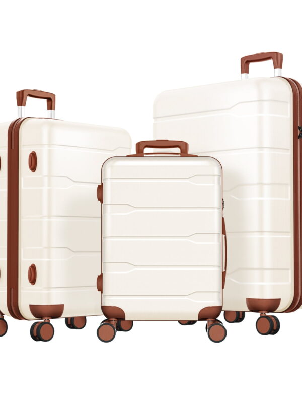 HONGGE 3pcs Luggage Sets PC+ABS Hard Shell Suitcase Set