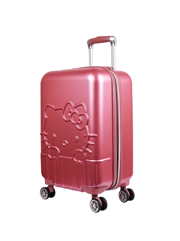 Hello Kitty 21 Inch Rolling Luggage, Hardshell Carry On Suitcase with Wheels, Pink
