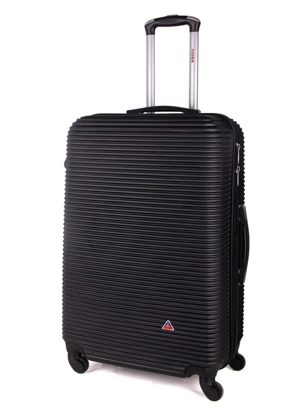 InUSA Royal 24" Hardside Lightweight Luggage with Spinner Wheels, Handle, and Trolley, Black