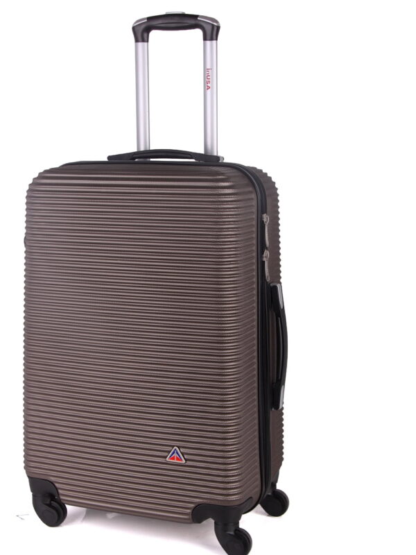 InUSA Royal 28" Hardside Lightweight Luggage with Spinner Wheels, Handle, and Trolley, Brown