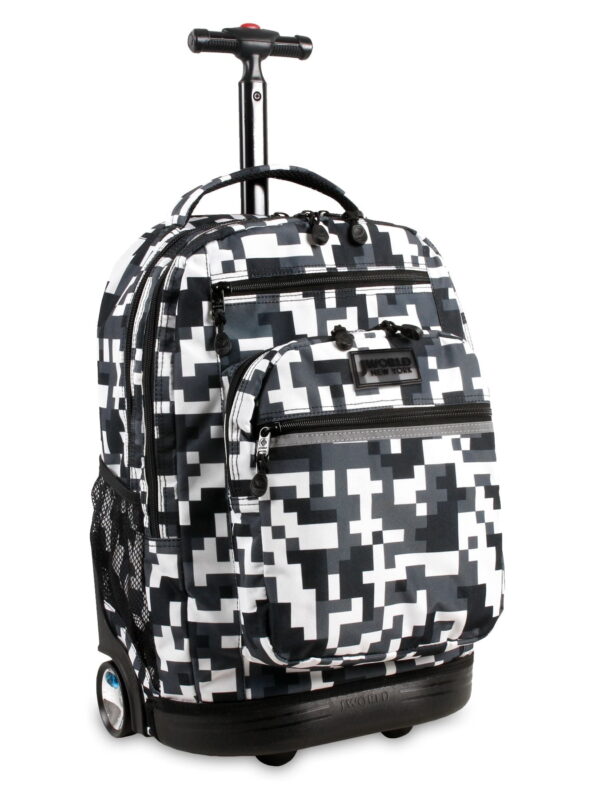 J World Unisex Sundance 20" Rolling Backpack with Laptop Sleeve for School and Travel, Camo