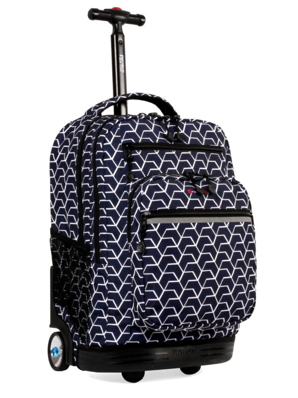J World Unisex Sundance 20" Rolling Backpack with Laptop Sleeve for School and Travel, Line