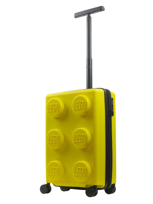 LEGO 22 Inch Rolling Luggage, Signature Trolley Expandable Hardshell Carry On Suitcase with Spinner Wheels, Yellow