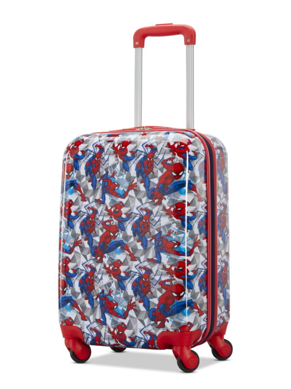 Marvel x American Tourister Kids Carry On Suitcase with Spinner Wheels - Spiderman