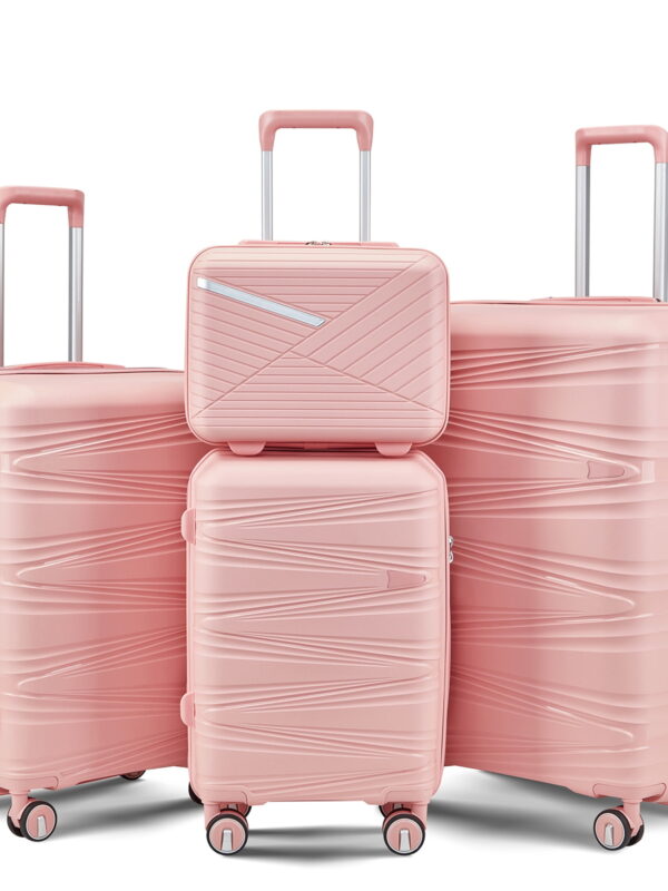 Luggage 4 Piece Sets(14/20/24/28), Hard Shell Lightweight TSA Lock Carry on Expandable Suitcase with Spinner Wheels