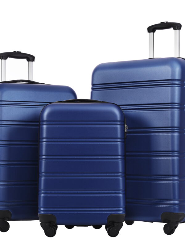 MAYEERTY 3-Piece Classic Hardshell Luggage Set with TSA Lock for Travel, 20"+24"+28"Expandable Spinner Suitcases