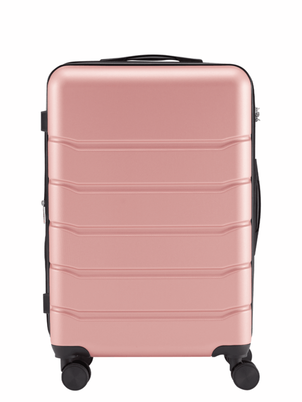 MAYEERTY 24" Expandable Hardside Luggage Spinner Wheels ABS TSA Lock Durable Lightweight Travel Suitcase Pink