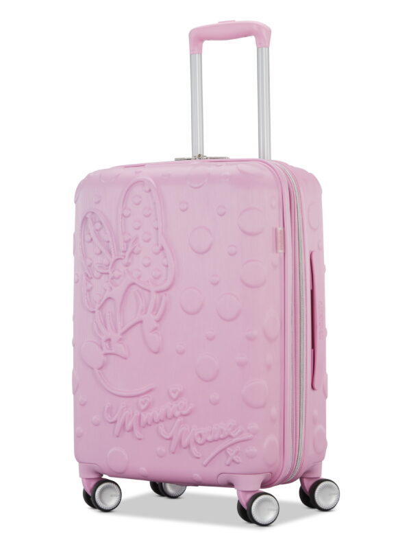 Disney x American Tourister All Ages Minnie Mouse Carry On Suitcase with Spinner Wheels - Pink