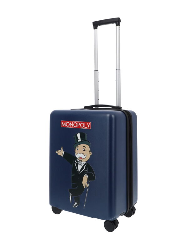Monopoly 22.5 Inch Carry On Luggage, Hardshell Rolling Suitcase with Spinner Wheels, Blue