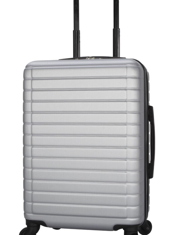 Protégé Vacationer 20-inch Carry-on Expandable Hardside Luggage Suitcase With 360-Spinner Wheels and Divider Pockets, Silver