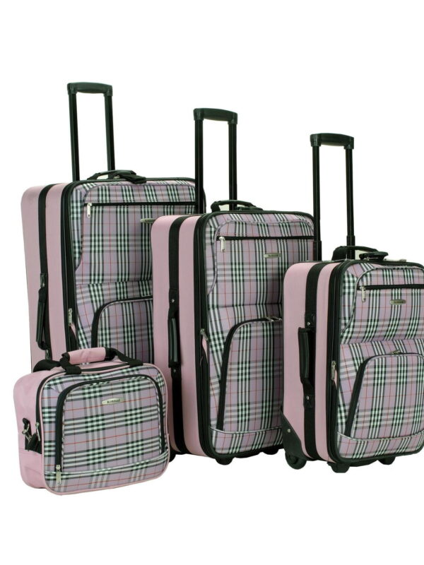 Rockland Luggage Fashion Collection 4 Piece Softside Expandable Luggage Set