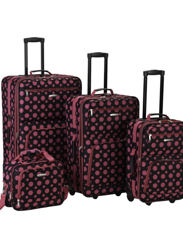 Rockland Luggage Fashion Collection 4 Piece Softside Expandable Luggage Set