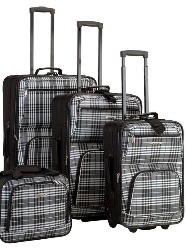 Rockland Luggage Fashion Collection 4 Piece Softside Expandable Luggage Set
