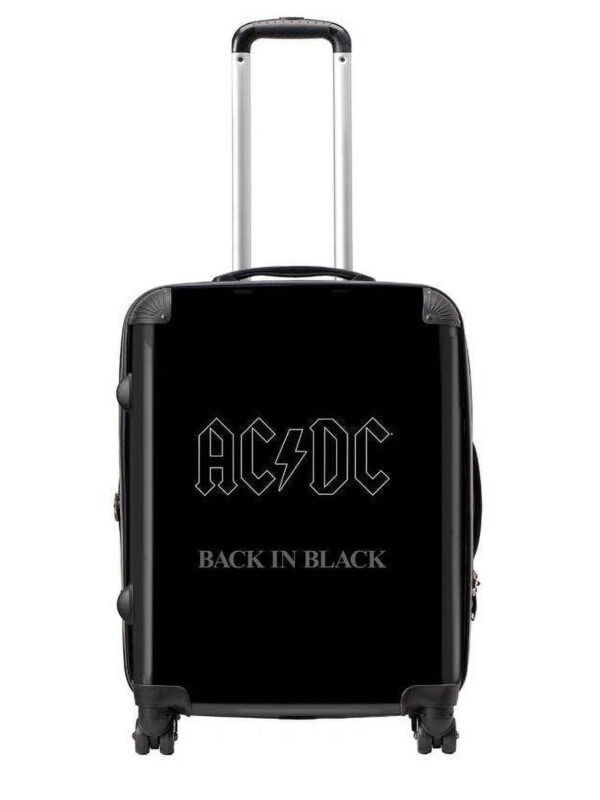 Rocksax Unisex AC/DC Official Tour Series Luggage/Suitcase By Rocksax - Back In Black - Large 95L