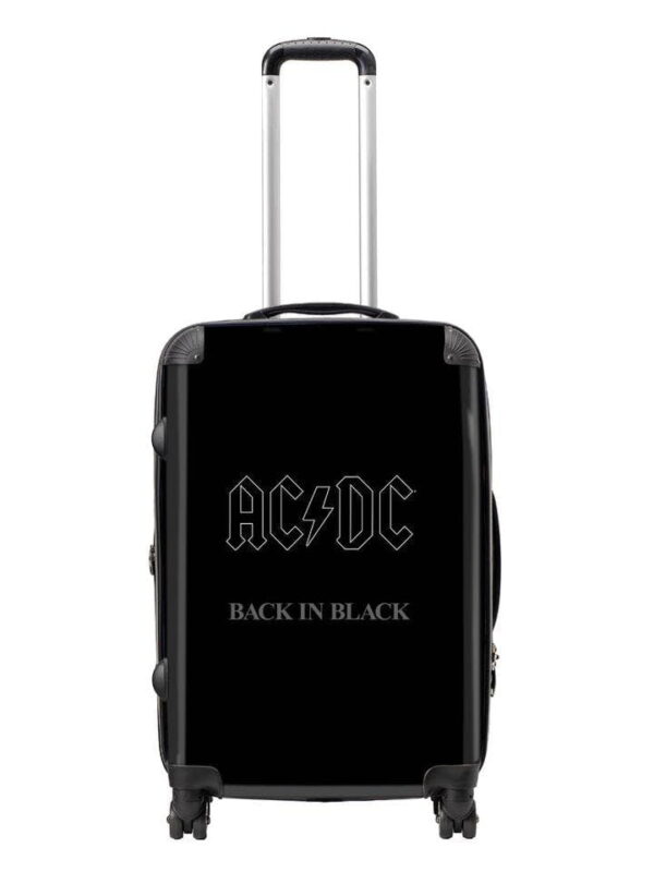 Rocksax Unisex AC/DC Official Tour Series Luggage/Suitcase By Rocksax - Back In Black - Medium 80L