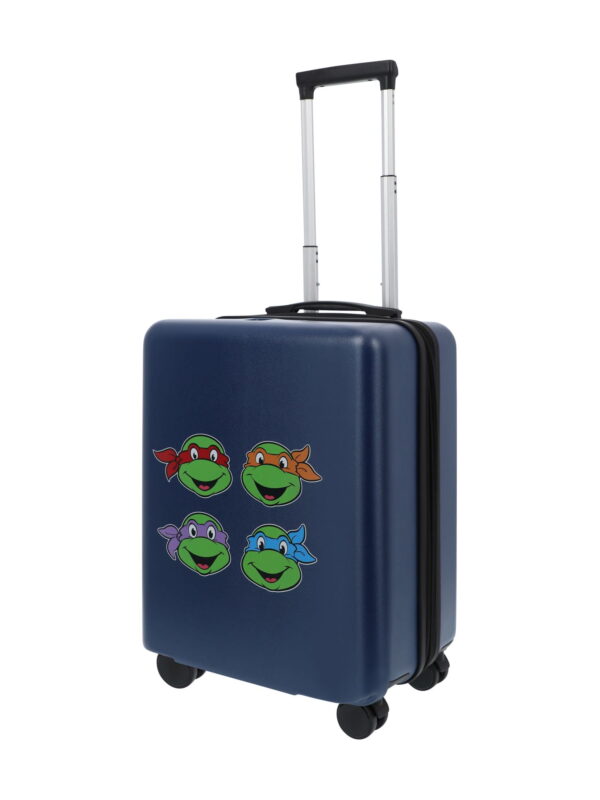 Teenage Mutant Ninja Turtles 22.5 Inch Carry On Luggage, TMNT Hardshell Rolling Suitcase with Spinner Wheels, Blue