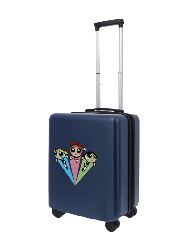 The Powerpuff Girls 22.5 Inch Carry On Luggage, Blossom, Bubbles and Buttercup Hardshell Rolling Suitcase with Spinner Wheels, Blue