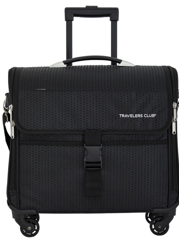 Travelers Club 17-inch Travel 4-Wheel Rolling Sewing Machine Bag, Black