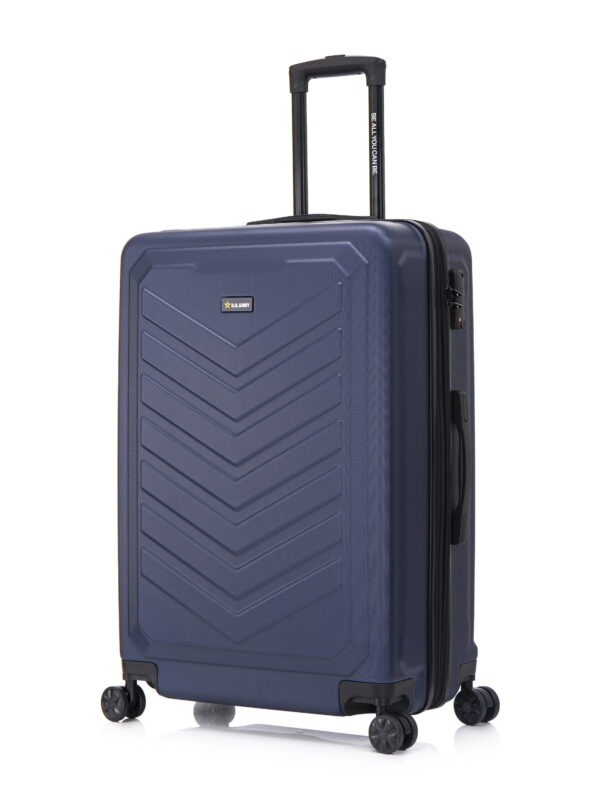 US ARMY FOX PRO 28" Expandable Large Suitcase with TSA Lock Navy Blue