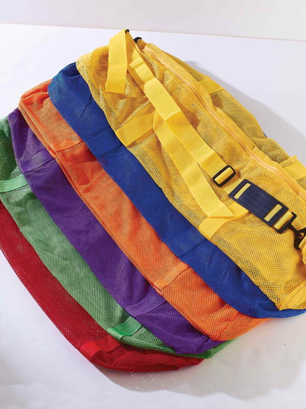 US Games Mesh Duffle Bags 15"H x 36"L - Rainbow Pack of 6