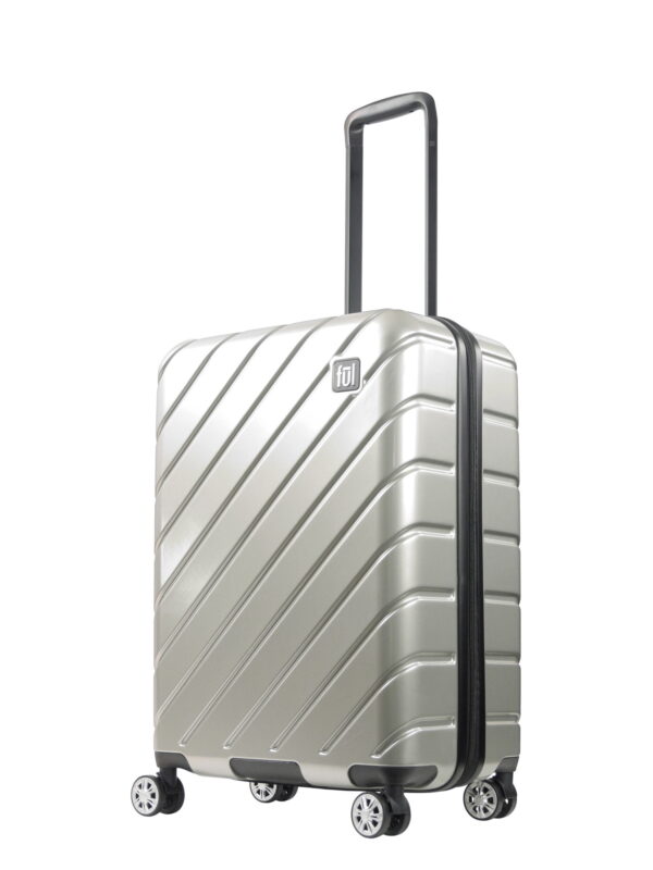 Velocity 27 Inch Rolling Luggage, Hardshell Suitcase with Spinner Wheels, Siliver