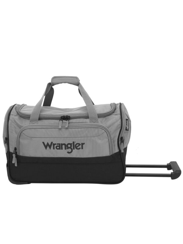 Wrangler 21-inch Travel Rolling Duffel Bag, Sharkskin Gray