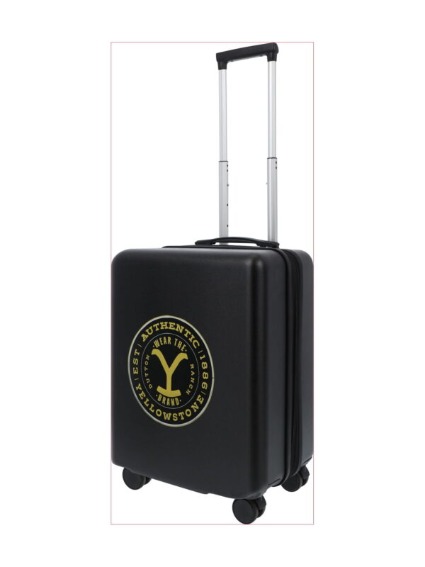 Yellowstone 22.5 Inch Carry On Luggage, Dutton Ranch Hardshell Rolling Suitcase with Spinner Wheels, Black