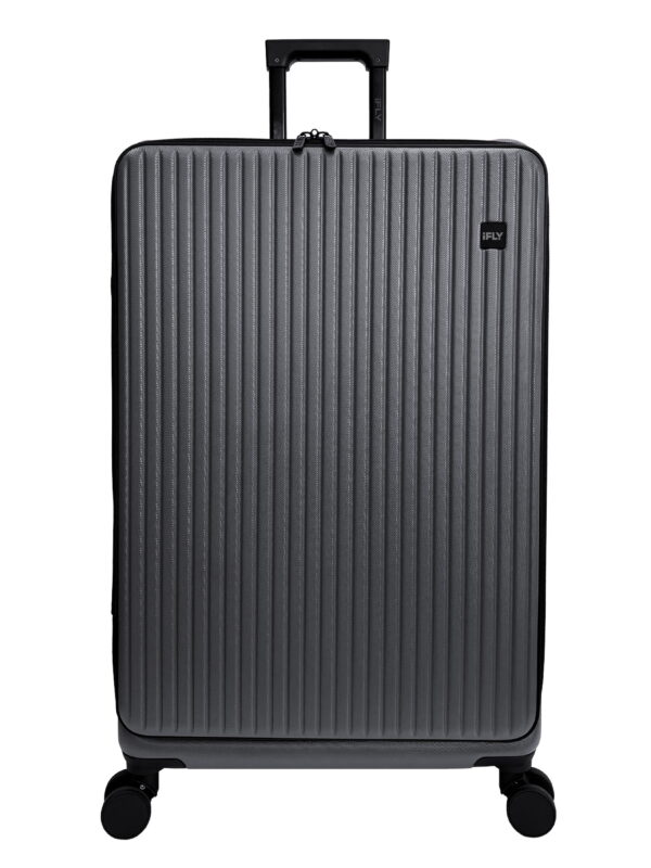 iFLY Hardside Quantum 28" Large Checked Top Opening Luggage, Charcoal