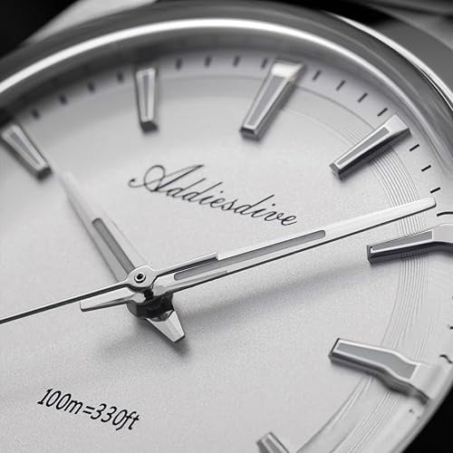 ADDIESDIVE 36 mm Dial Luxury Men's Watch VH31 Luminous Quartz Watch Water Resistant 100 M for Diving Swimming White Dial - Image 5