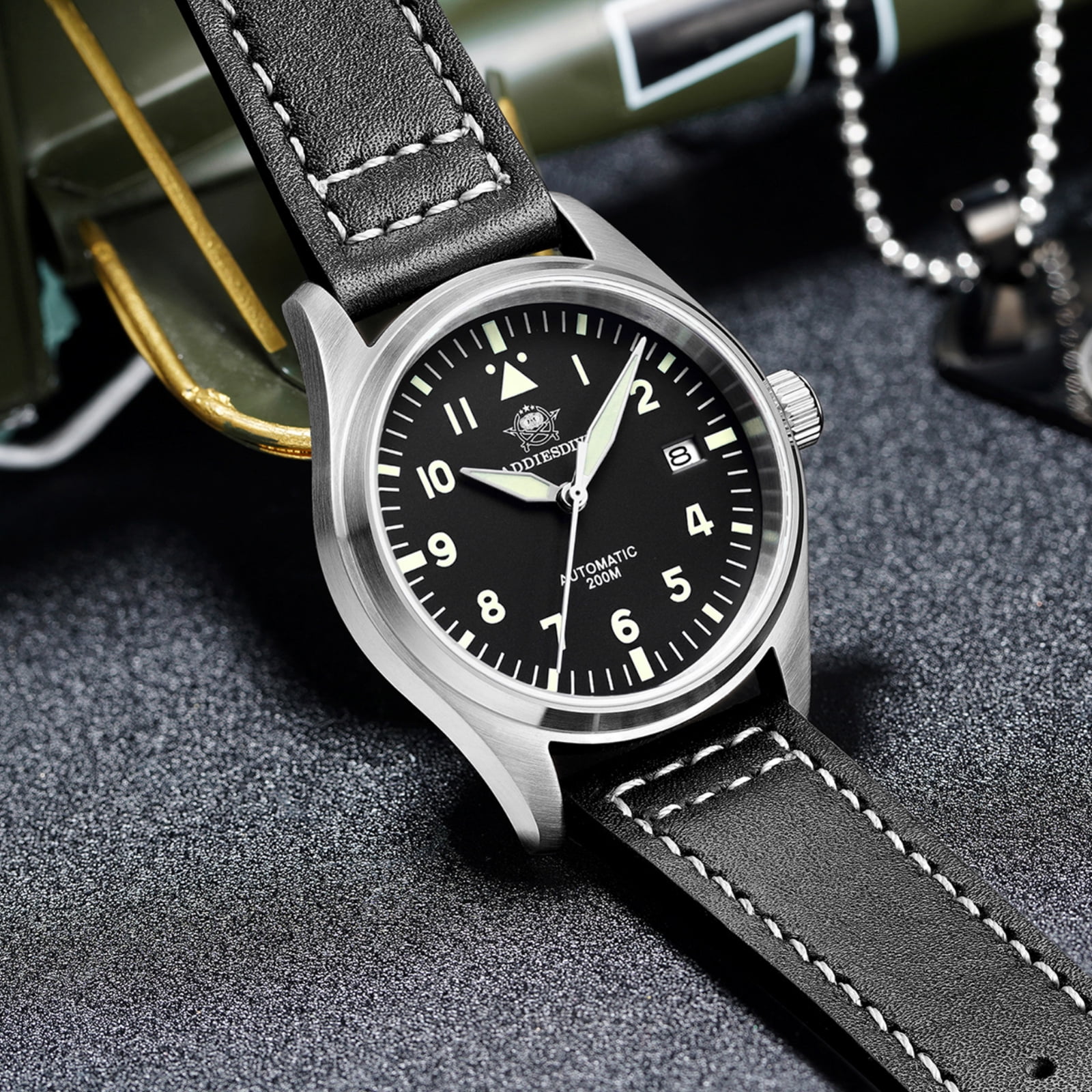 ADDIESDIVE Luxurious Men's Automatic Watch NH35A Mechanical Watch Sapphire Glass 200m Waterproof Analog Luminous Watches MY-H2 - Image 4