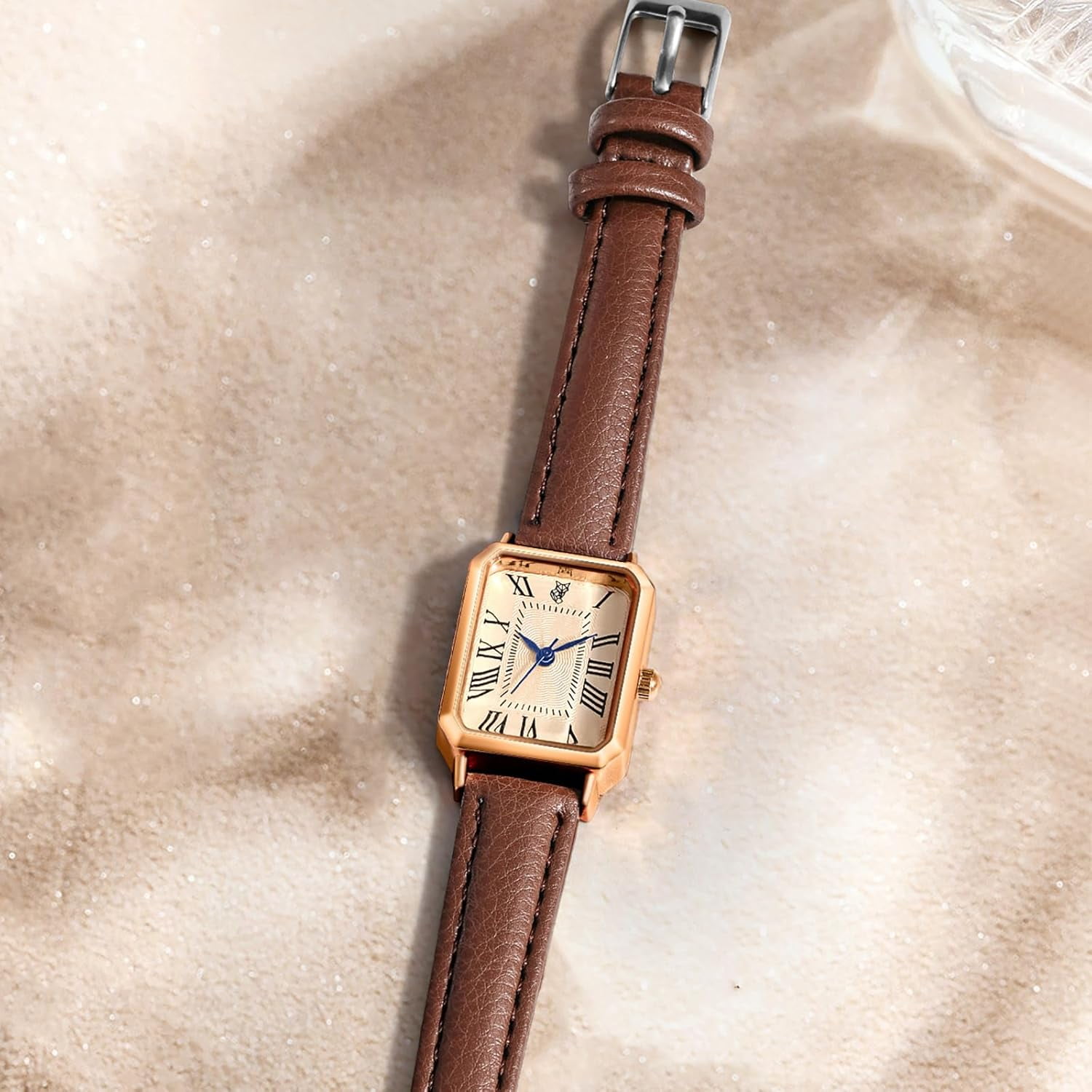 Leather Strap Watches for Women Elegant Dainty Ladies Watch Vintage Rectangle Women Quartz Wrist Watch - Image 5