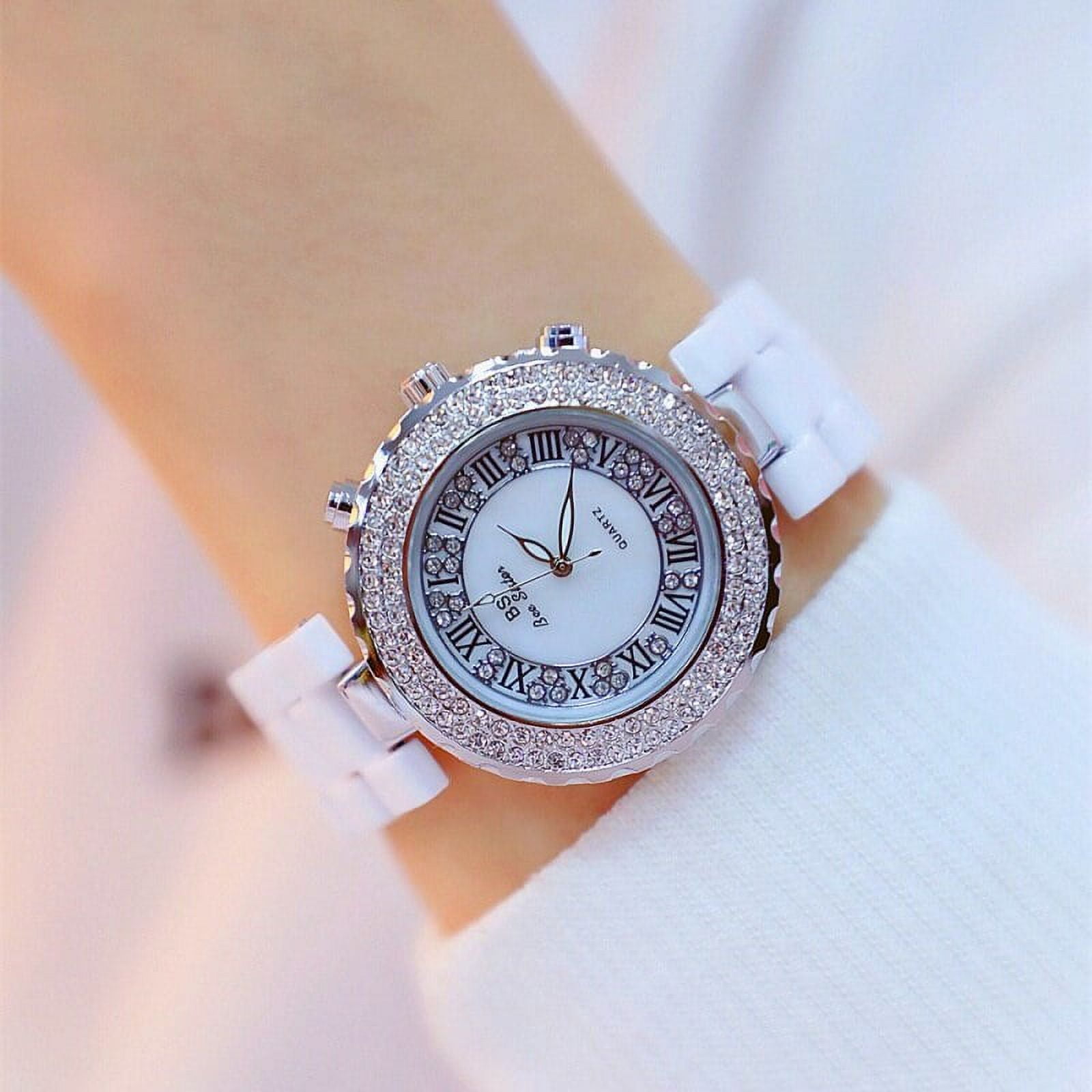 BS New Watch Chain Watch Women's Quartz Watch Popular Fashion Large Ceramic