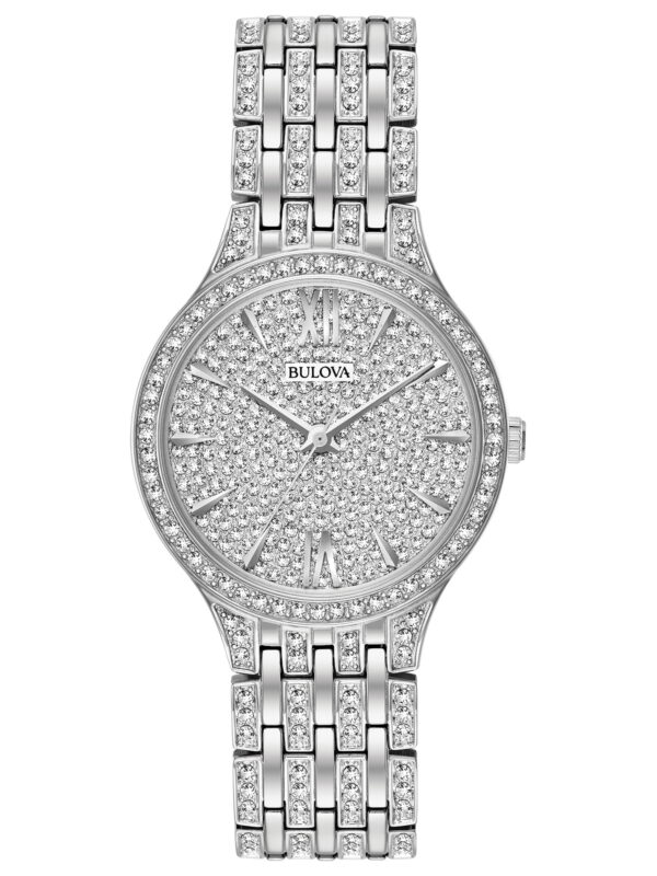 Bulova 96L243 Silver/Crystals 32mm Stainless Steel  Women's Watch