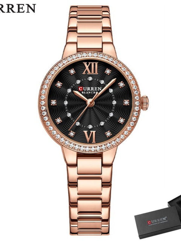 CURREN Watch Women Fashion Simple Women's Bracelet Watches Ceramic Band Quartz Wristwatch Waterproof Clock Relogio Feminino