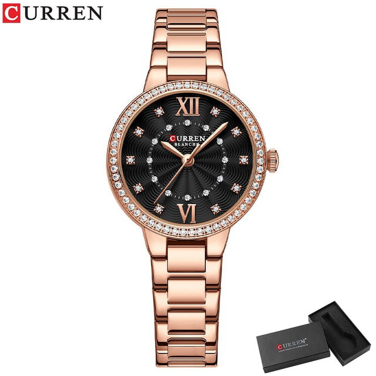 CURREN Watch Women Fashion Simple Women's Bracelet Watches Ceramic Band Quartz Wristwatch Waterproof Clock Relogio Feminino
