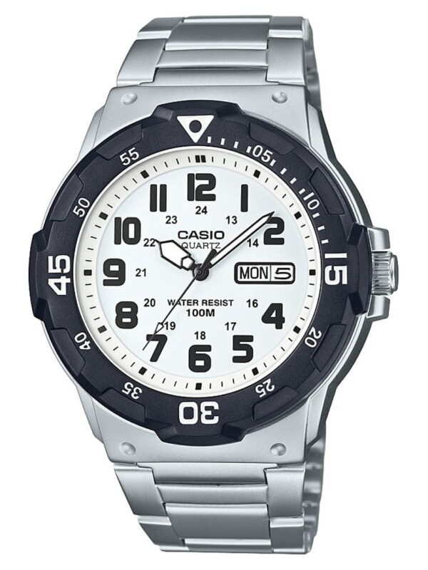 Casio Men's Dive Style Bracelet Watch, White Dial MRW200HD-7BV